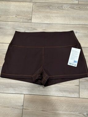 Lululemon High-Waist Performance Women’s Shorts — Chocolate Brown